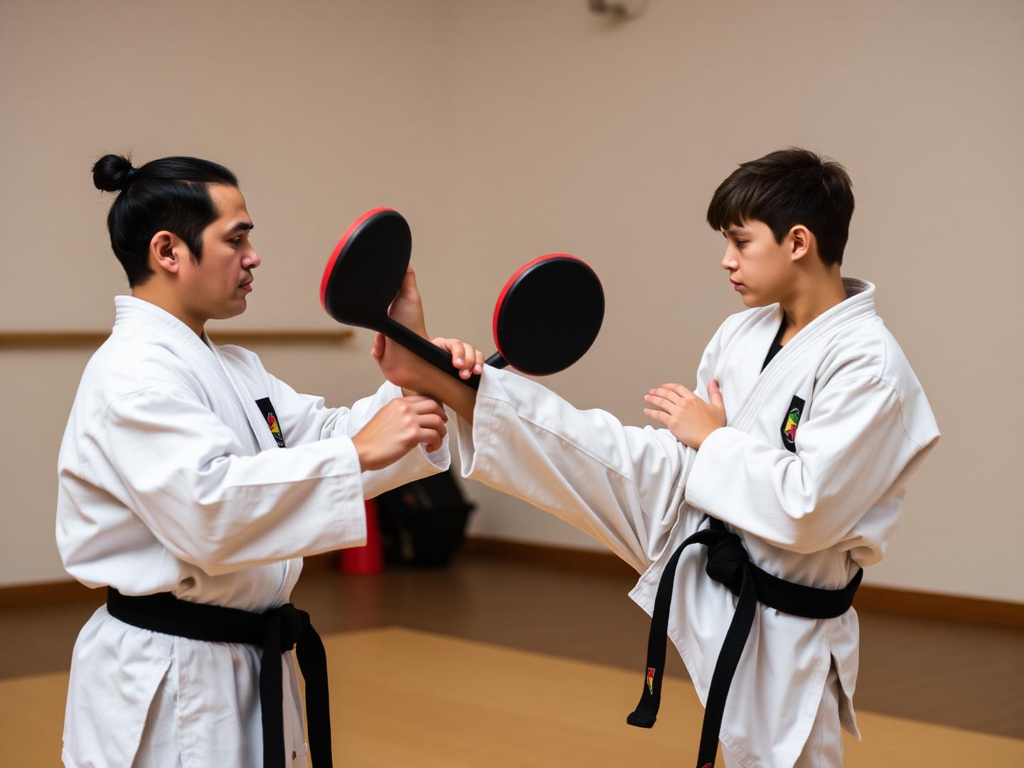 Instructor coaching a student one-on-one